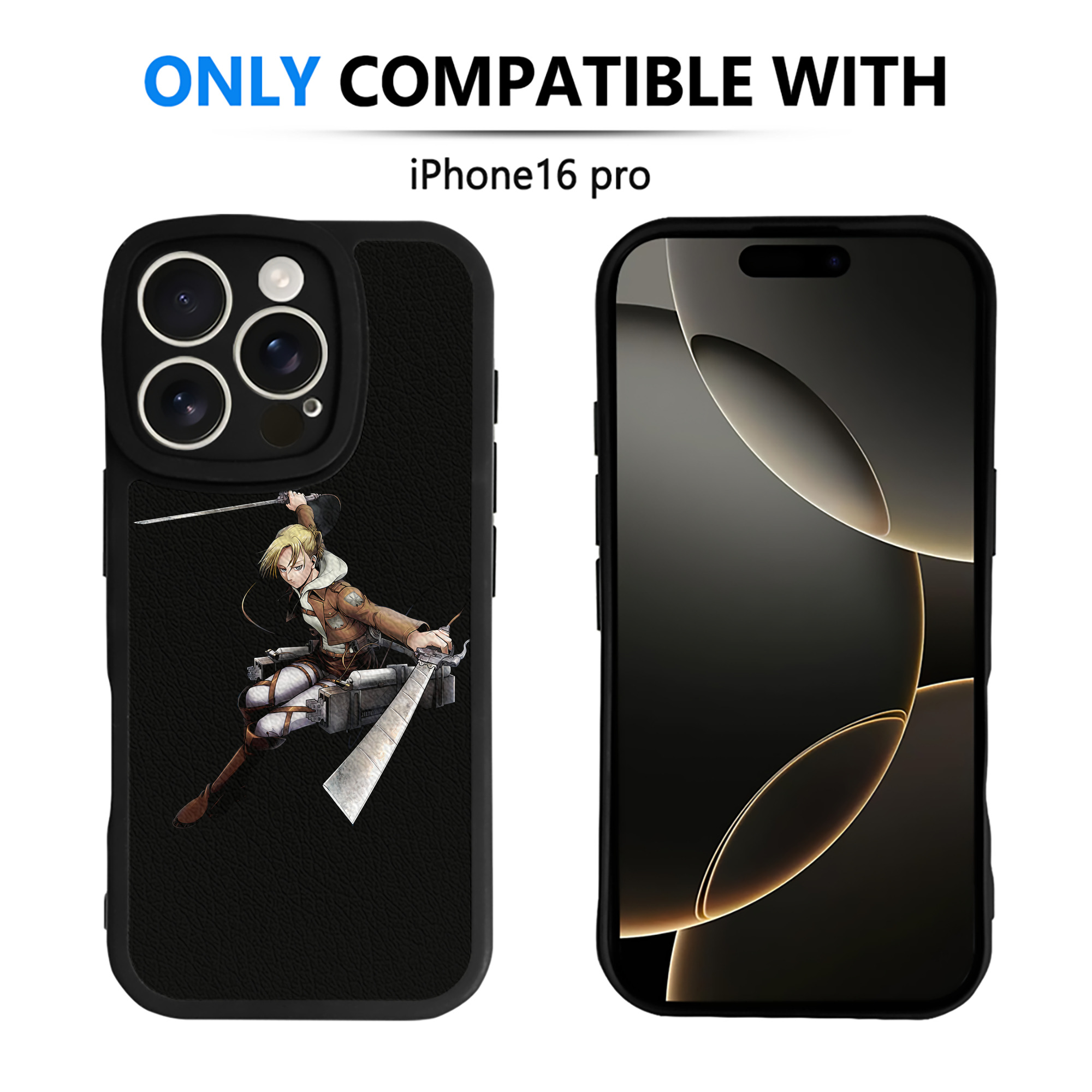（画像用） 進撃の巨人 アニ・レオンハート Attack on Titan Annie Leonhart 【iPhone 16シリーズ対応】シリコンスマホケース（レザー調） 材質：シリコン
